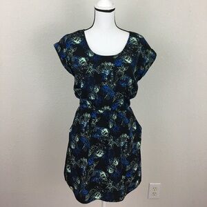 Candies black and blue floral dress size medium